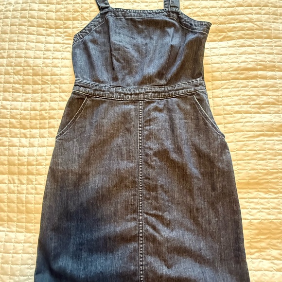 Denim Sleeveless Dress - Picture 1 of 7